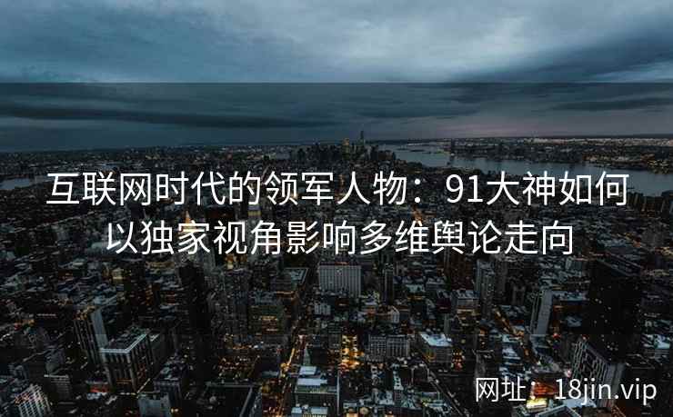 互联网时代的领军人物：91大神如何以独家视角影响多维舆论走向