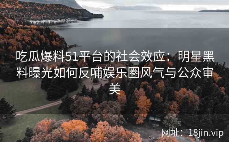 吃瓜爆料51平台的社会效应：明星黑料曝光如何反哺娱乐圈风气与公众审美