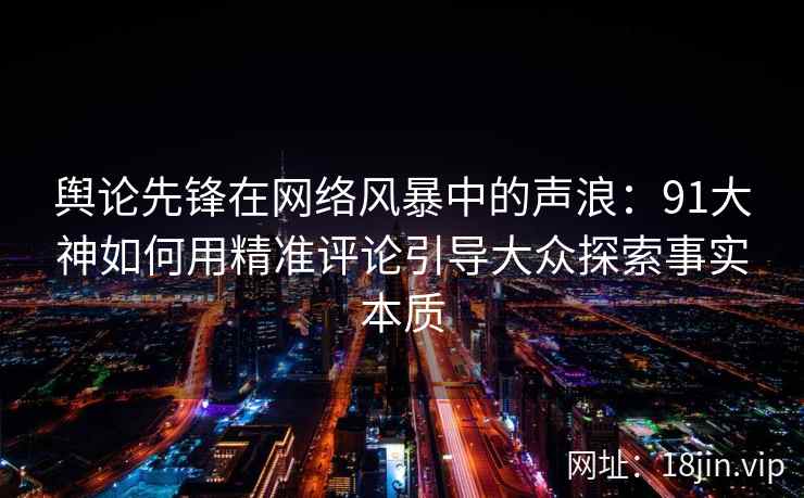 舆论先锋在网络风暴中的声浪：91大神如何用精准评论引导大众探索事实本质