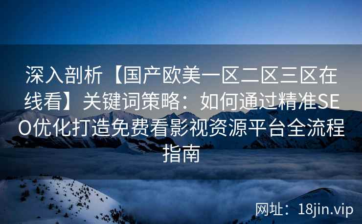 深入剖析【国产欧美一区二区三区在线看】关键词策略：如何通过精准SEO优化打造免费看影视资源平台全流程指南